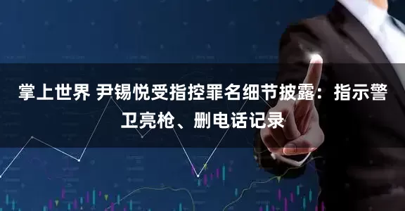 掌上世界 尹锡悦受指控罪名细节披露:指示警卫亮枪、删电话记录